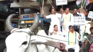 Congress stages protest over fuel, milk price hike