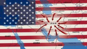 Trump’s cryptic Gulf map with red arrows at Iran sparks fresh war fears