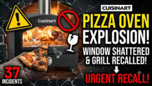 A pizza oven window shattered in 37 reported incidents, Cuisinart is recalling the entire grill