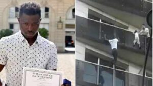 In 2018, an undocumented migrant scaled a Paris apartment building to save a four-year-old boy hanging from a fourth-floor balcony, earning the nickname ‘Spider-Man of Paris’ | World News