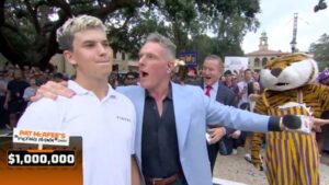 Pat McAfee has put more than $6 million of his own money into GameDay prizes and charity; Home Depot matched his $500,000 LSU offer, giving one student two kicks at $1 million, but both missed