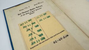 A San Antonio library book checked out in 1943 travelled with one family for generations; 82 years later, it came back from Oregon with a note about the late fee
