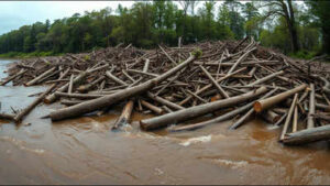 In 1880, Wisconsin’s Chippewa River became a 7-mile wall of logs as 200 million board feet of timber jammed the river before a flood broke it apart | World News