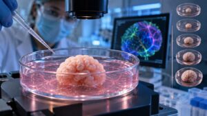 Harvard neuroscientists kept human brain organoids alive for over five years, breaking the 694-day record and mimicking brain development |