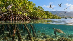 Indonesia replanted mangroves on Flores in 2013; 10 years later, restored forests supported 10 fauna species and stored up to 70 Mg CO2 per hectare | World News