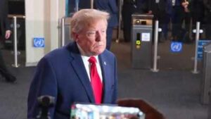‘You shouldn’t be here covering me’: Trump confronts CNN’s Kaitlan Collins at UN amid White House ban