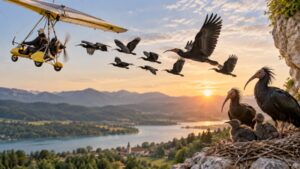 Scientists used a microlight aircraft to teach bald ibises a migration route; years later, Europe got its first self-sustaining colony in 400 years | World News