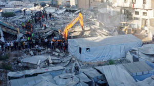 10 dead, dozens missing after war-damaged apartment block collapses in Gaza